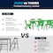 Flash Furniture Rectangle Activity Table, Plastic, Steel, Grey YU-YCY-060-0036-RECT-TBL-GREEN-GG - alternate 6